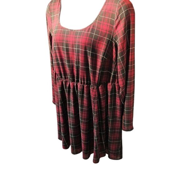 TORRID NEW DESERT PLAID Mini Georgette Criss Cross Back Skater dress 3X - Picture 4 of 15